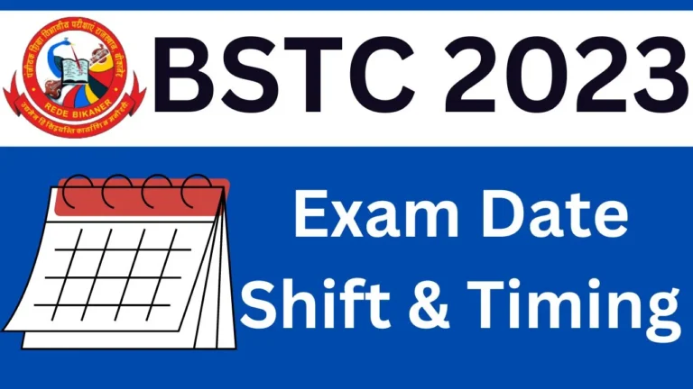Rajasthan BSTC Exam Date 2023